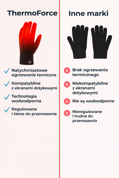 Zimowe rękawice ThermoForce™ z podszewką z polaru | Unisex | Ogrzewają dłonie w 5 sekund.