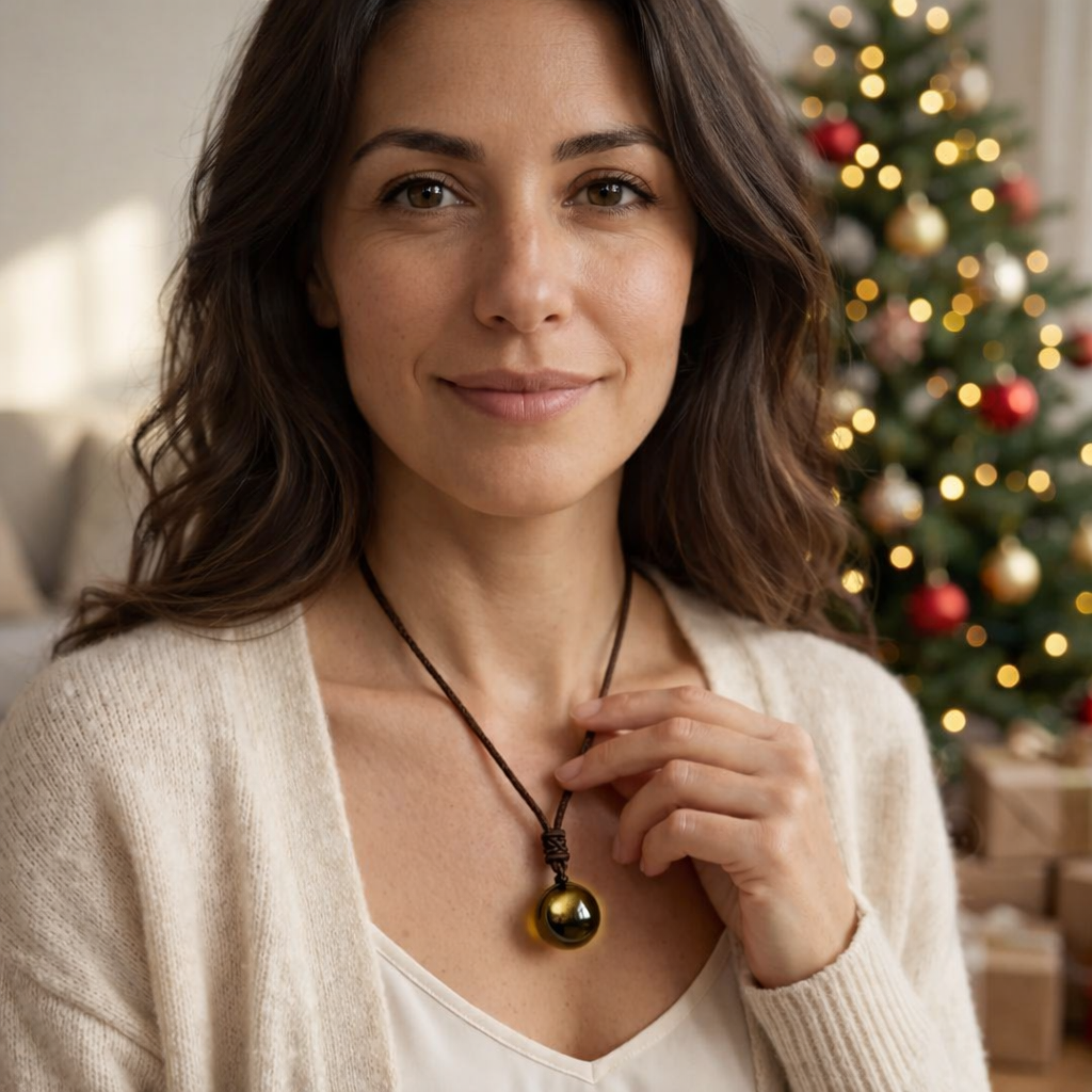 Colgante de obsidiana dorada “Keiko”